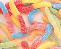 Brite Bright Crawlers Sour Gummi Gummy Mini Worm Candy 1 Pound Bag logo