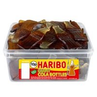 British Retro Sweets Haribo Giant Cola Bottles 60 Pieces logo