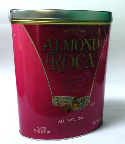 Brown and Haley Almond Roca 33oz. Tin logo