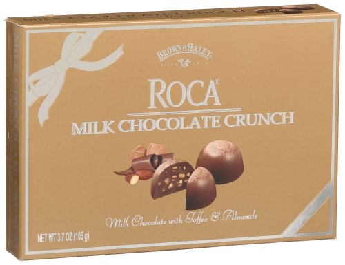 Brown & Haley Roca Milk Chocolate Crunch Holiday, 3.7 ounce Boxes (Pack of 6) logo