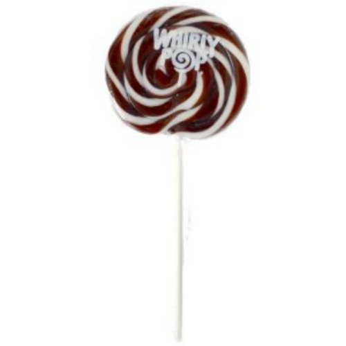 Brown & White Root Beer Whirly Pops 24 Lollipops logo