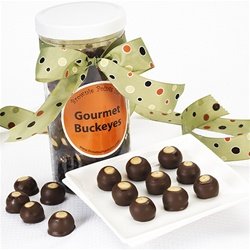 Brownie Points Signature Canister Of 40 Dark Chocolate and Peanut Butter Gourmet Buckeyes logo