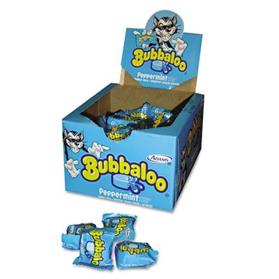 Bubbaloo Peppermint Bursting Liquid Center Bubble Gum, 60-count Packages (Pack of 12) logo