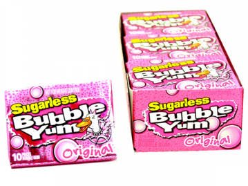 Bubble Yum – Sugar Free – Original, Mega Size, 10 Pc Gum, 12 Count logo