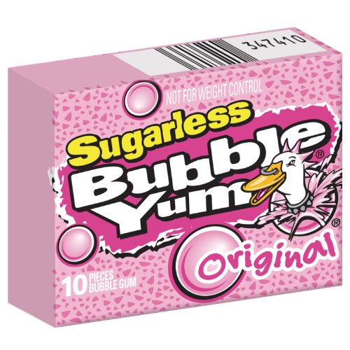 Bubble Yum Sugarless Gum, Original, 10-piece Packages (Pack of 24) logo