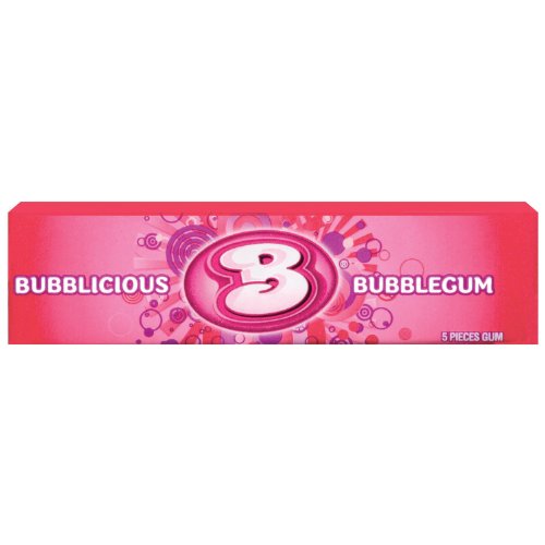 Bubblicious Bubble Gum, 18-count Packages logo
