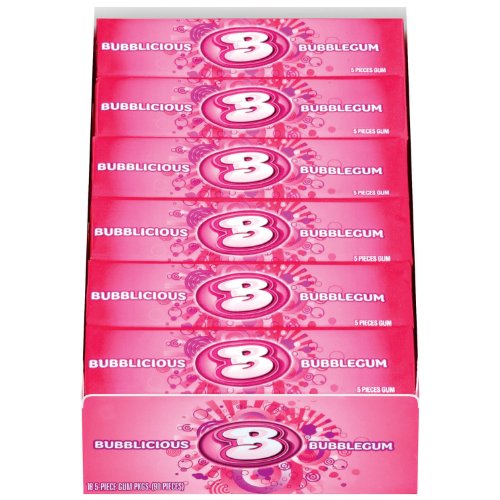 Bubblicious Bubble Gum, 5-piece Packs (Pack of 18) logo