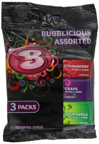 Bubblicious Bubble Gum, Assorted, 15-count (Pack of 14) logo