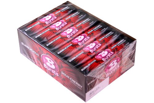 Bubblicious Bursts Sour Cherry 12 – 7 Pc Packs logo