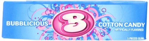 Bubblicious Carnival Cotton Candy Bubble Gum, 5-piece Packages (Pack of 36) logo