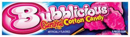 Bubblicious Cotton Candy, 5-count (Pack of 18) logo