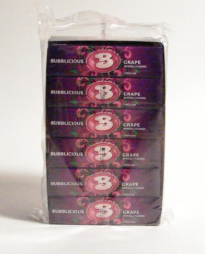 Bubblicious Grape Flavor-12 Roll Box-60 Pieces Of Bubble Gum logo