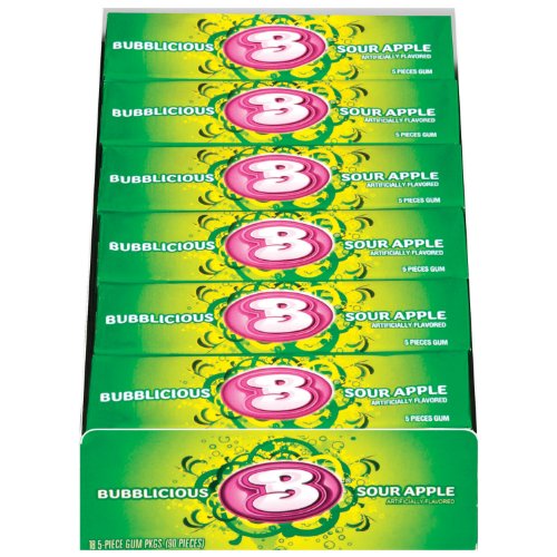 Bubblicious Sour Apple 5 Piece (Pack of 18) logo