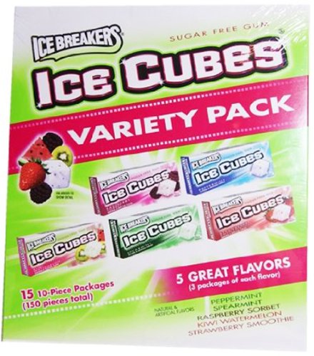 Bulk Buys Ice Breakers 15 Pack Ice Cubes Variety Pack Gum – Pack of 2 logo