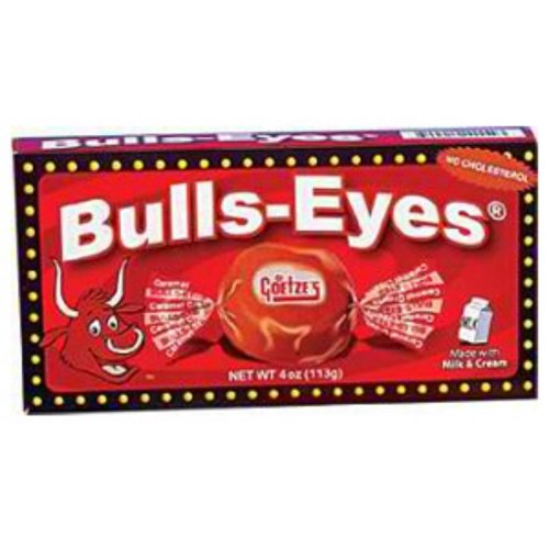 Bulls Eye Original Caramel 4 Ounce Theater Size Box 1 Box logo