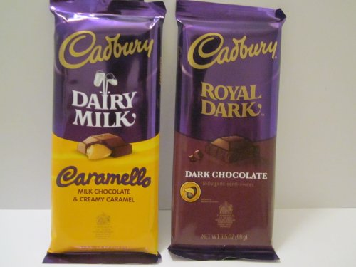 Bundle: Cadbury Royal Dark Chocolate and Cadbury Dairy Milk Carmello Bars logo