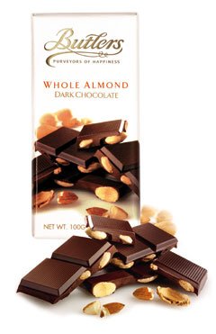 Butlers 70% Dark Chocolate Whole Almonds Bar 100g (5-pack) logo