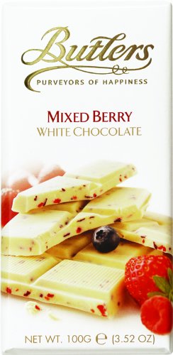Butlers White Chocolate Bar, Mixed Berry, 3.52 Ounce logo