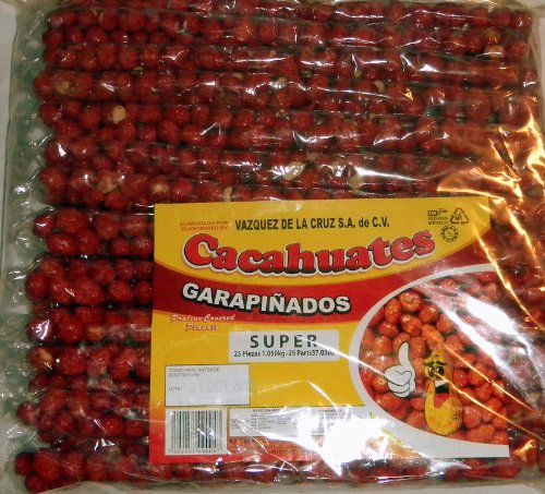 Cacahuate Garapinados From Mexico Praline Covered Peanuts 25 Big Pieces Sealed logo