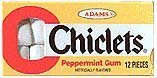 Cadbury Adams, Chiclets Gum Peppermint 12 Ea X 20packs logo