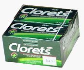 Cadbury Adams, Clorets Gum Peppermint – 15 Each By 12 logo