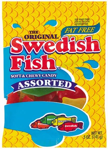 Cadbury Adams Usa The Original Swedish Fish, Assorted, 5 ounce Bags (Pack of 12) logo