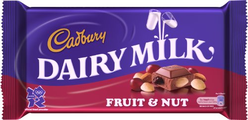 Cadbury Dairy Milk Fruit & Nut 120g, 6 (six) Pack From Uk logo