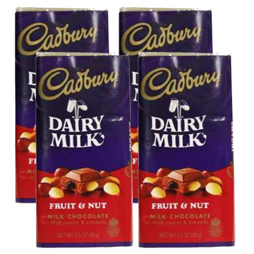 Cadbury Fruit & Nut Bar 4pcs 3.5oz logo