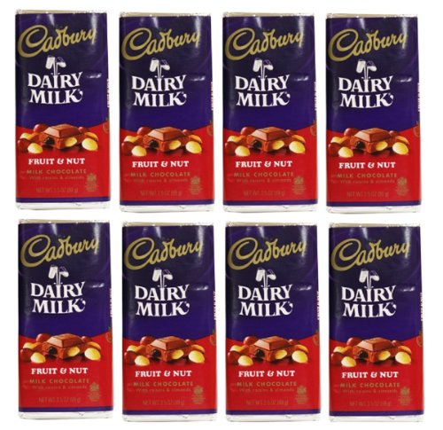 Cadbury Fruit & Nut Bar 8 Pieces Of 3.5 Oz – Tj11 logo