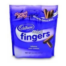 Cadbury Milk Chocolate Mini Finger Pouch, 4.4 Ounce — 12 Per Case. logo