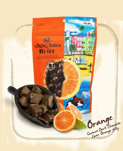 Cafe Britt Dark Chocolate Covered Orange Jelly logo