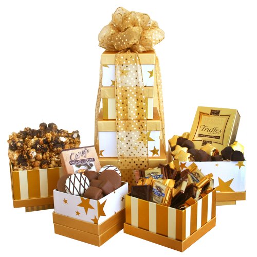 California Delicious Golden Star Gift Tower Of Chocolates Premium, 7 Pound logo