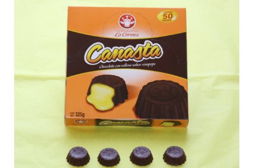 Canasta Rompope La Corona (eggnog Flvored Chocolae Filling Basket (50pc In Box logo