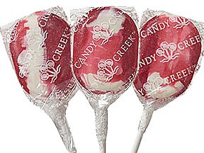 Candy Creek Cherry Vanilla Paddle Pops, Bulk 5 Lb. Carton, Lollipops logo