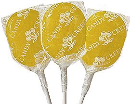 Candy Creek Italian Lemon Paddle Pops, Bulk 5lb. Carton, Lollipops logo