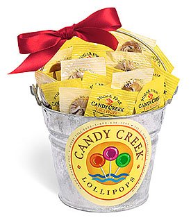 Candy Creek Sugar Free Butterscotch Swirl Lollipops, 1 Lb. Pail logo