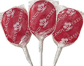 Candy Creek Wild Strawberry Paddle Pops, Bulk 5 Lb. Carton, Lollipops logo