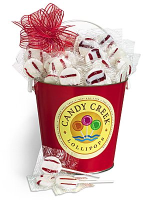 Candy Creek Zany Cane Peppermint Lollipops Gift, 2 Lbs. In A Red Gift Pail logo