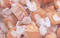 Caramel Corn Gourmet Salt Water Taffy 1 Pound Bag logo