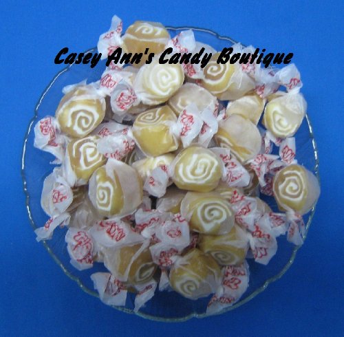 Caramel Swirl Flavored Taffy Town Salt Water Taffy 2 Pound logo