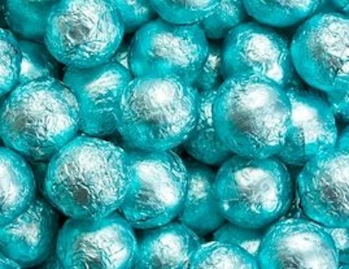 Caribbean Blue Foiled Milk Chocolate Balls 5lb Bag logo