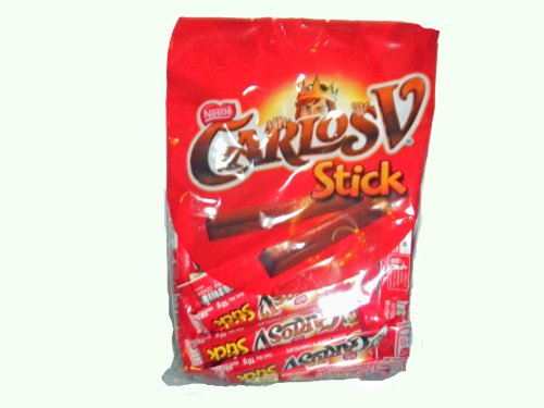 Carlos V Stick Nestle 20 Chocolate Bars logo