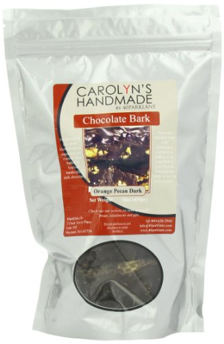 Carolyn’s Handmade Gourmet Platinum Grab and Go Refill Bag, Orange Pecans Dark Chocolate Bark, 16 Ounce logo