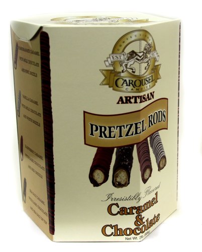 Carousel Candies Caramel and Chocolate Artisan Pretzel Rods 2 Lb. logo