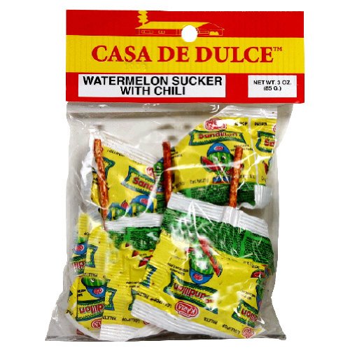 Casa De Dulc, Lolli Pop Wtrmellon W Chili, 3 Oz (Pack of 12) logo