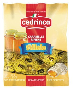 Cedrinca – Caramelle Ripiene Miele, (4)- 5.25 Oz. Bags logo