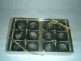 Champagne Dark Chocolate Truffles Gift Box (12 Pcs) logo