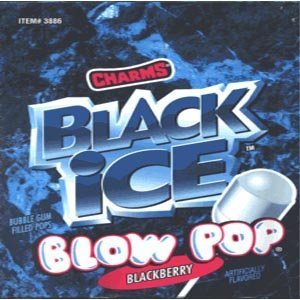 Charms Black Ice Blow Pops logo