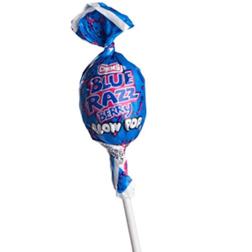 Charms Blue Razzberry Blow Pops 1 Lollipop logo