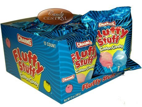 Charms Fluffy Stuff Cotton Candy 1 Ounce Bags (Pack of 12) logo